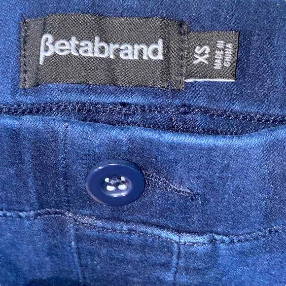 Betabrand XS Blue Jean Straight Leg Pull On Mid-Rise Fit - Picture 5 of 6
